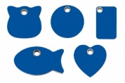 Dark Blue Plastic Engraved Cat Tags by Red Dingo